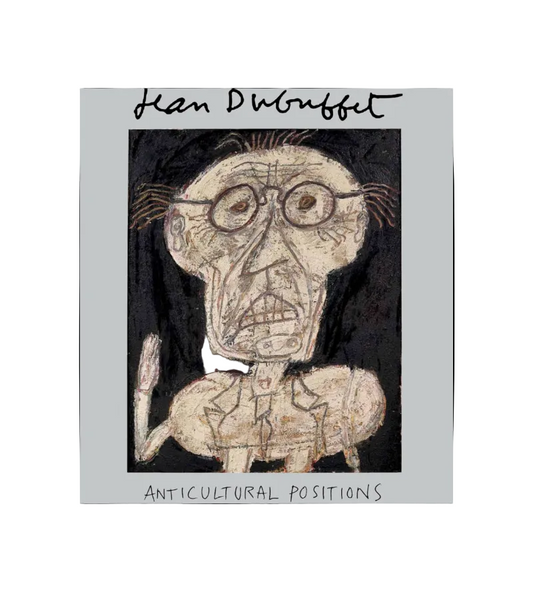 Jean Dubuffet: Anticultural Positions book, cover with the artist's figurative portrait painting