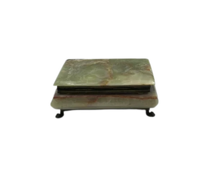 Vintage Onyx Hinged Jewelry Box