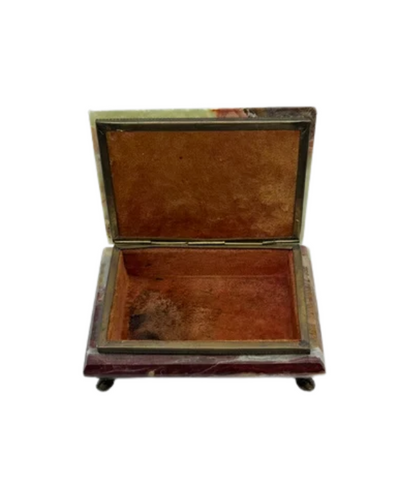 Vintage Onyx Hinged Jewelry Box