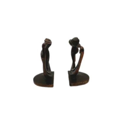 Vintage Art Deco Dancing Women Bronze Bookends