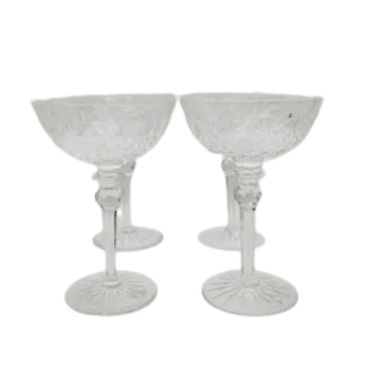 Vintage Champagne or Sherbert Glasses, Set of 4