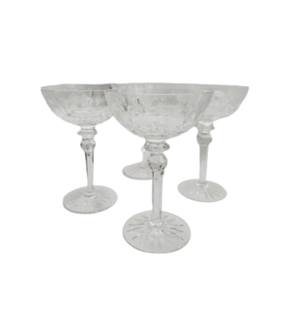 Vintage Champagne or Sherbert Glasses, Set of 4