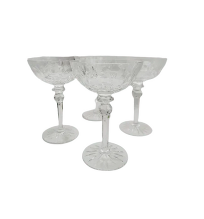 Vintage Champagne or Sherbert Glasses, Set of 4