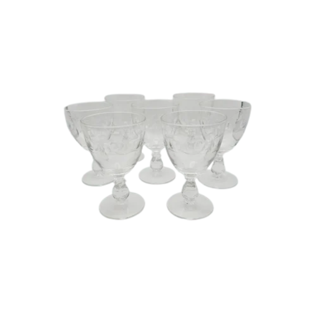 Vintage Heisey Water Goblet, 1940s, Set of 6