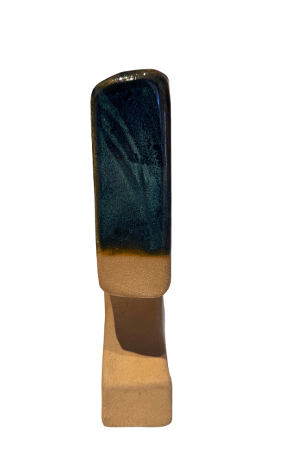 Vintage Studio Pottery Rectangular Vase, 1973