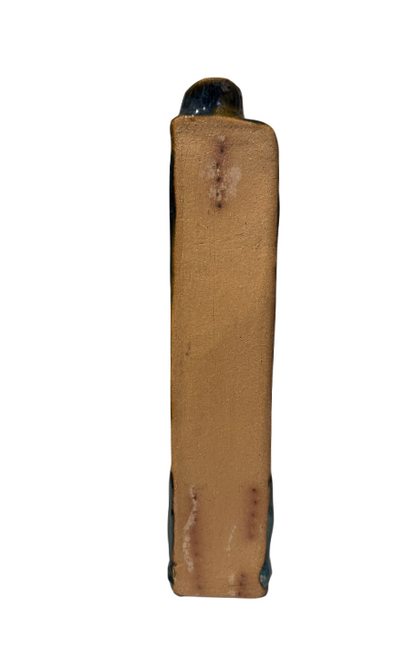 Vintage Studio Pottery Rectangular Vase, 1973