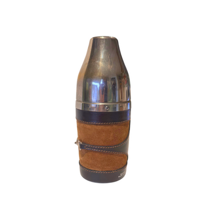 Vintage Gucci Italian Leather & Suede Travel Cocktail Flask