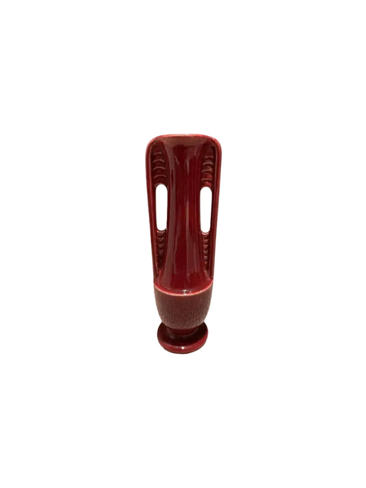 Vintage Shawnee Pottery Art Deco Vase, Burgundy