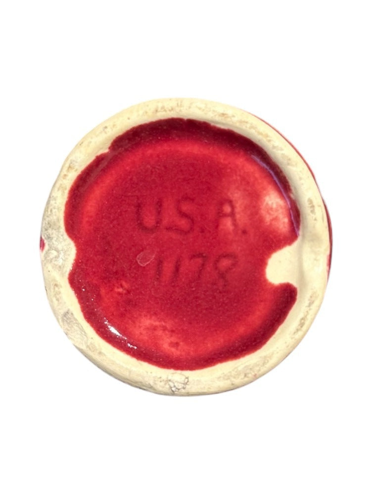 Close-up of the vase base showing impressed 'U.S.A. 1178' maker's mark